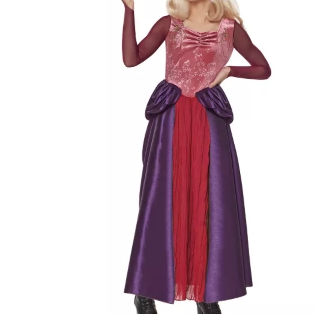 Disney Hocus Pocus Sarah Sanderson child kid girls  costume size Large with cape